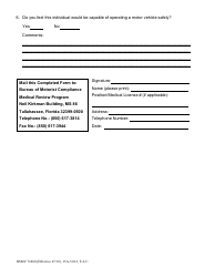 Form HSMV72480 Alcohol and Drug Usage Form - Florida, Page 2