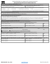 Form HSMV82040 MH Application for Certificate of Mobile Home Title - Florida, Page 2