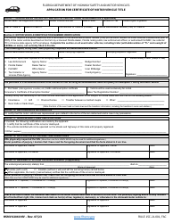 Form HSMV82040 MV Application for Certificate of Motor Vehicle Title - Florida, Page 2