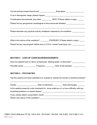Form HSMV72423 Medical Report - Florida, Page 2