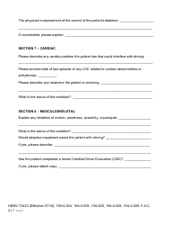 Form HSMV72423 Medical Report - Florida, Page 4