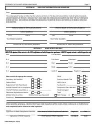 Form HSMV84490 Statement of Builder - Florida, Page 2