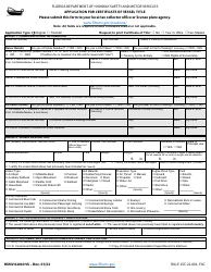 Form HSMV82040 VS Application for Certificate of Vessel Title - Florida