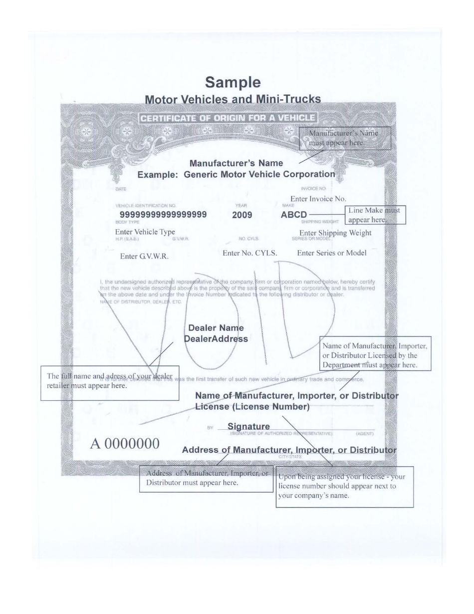 Form HSMV84256 Application for a License as a Motor Vehicle or Recreational Vehicle Manufacturer, Importer, or Distributor or a Mobile Home Manufacturer - Florida, Page 16