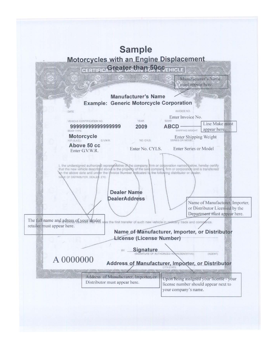 Form HSMV84256 Application for a License as a Motor Vehicle or Recreational Vehicle Manufacturer, Importer, or Distributor or a Mobile Home Manufacturer - Florida, Page 18