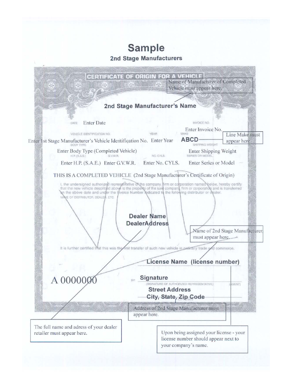 Form HSMV84256 Application for a License as a Motor Vehicle or Recreational Vehicle Manufacturer, Importer, or Distributor or a Mobile Home Manufacturer - Florida, Page 25