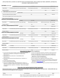 Form HSMV84256 Application for a License as a Motor Vehicle or Recreational Vehicle Manufacturer, Importer, or Distributor or a Mobile Home Manufacturer - Florida, Page 2