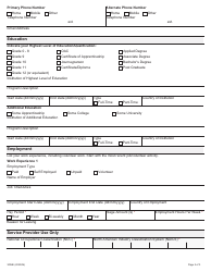 Form 3006E Employment Ontario Participant Registration - Ontario, Canada, Page 2