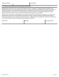 Form ON00518E Consent to Disclose Personal Information - Modular Program - Ontario, Canada, Page 2