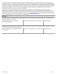 Forme ON00320F Inscription De La Participante Ou Du Participant Au Programme De Formation Relais De L&#039;ontario - Ontario, Canada (French), Page 5