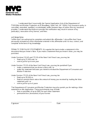 Pedicab Business Insurance Affirmation - New York City, Page 2