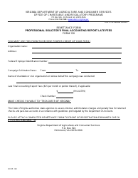 Form OCRP-130 Professional Solicitor&#039;s Final Accounting Report Late Fees - Virginia