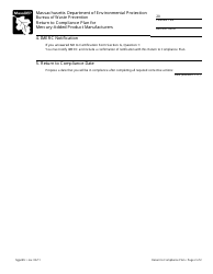 Return to Compliance Plan for Mercury-Added Product Manufacturers - Massachusetts, Page 2