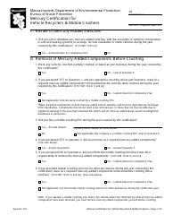 Mercury Certification for Vehicle Recyclers &amp; Mobile Crushers - Massachusetts, Page 2