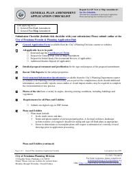 Document preview: General Plan Amendment Application Checklist - City of Petaluma, California