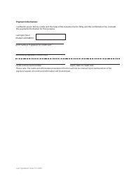 Form 118 Fax Cover Sheet - British Columbia, Canada, Page 3