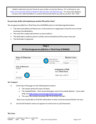 Form CRM601 Instructions - Defendant&#039;s Assignment of Bail to a Third Party - Minnesota, Page 2