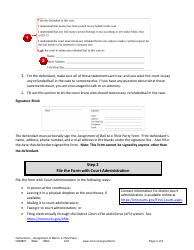 Form CRM601 Instructions - Defendant&#039;s Assignment of Bail to a Third Party - Minnesota, Page 3