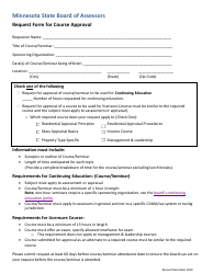 Request Form for Course Approval - Minnesota