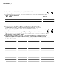 Form M706Q Election to Claim the Qualified Small Business and Farm Property Deduction - Draft - Minnesota, Page 2