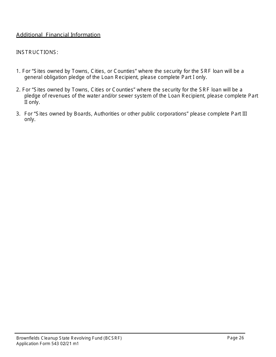 ADEM Form 543 Brownfields Cleanup State Revolving Fund Application Form - Alabama, Page 22