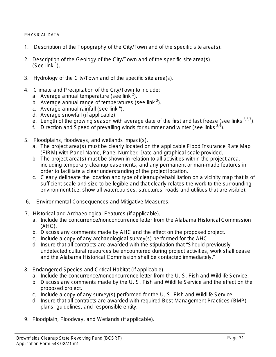 ADEM Form 543 Brownfields Cleanup State Revolving Fund Application Form - Alabama, Page 27