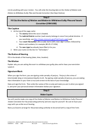 Form CRM1001 Instructions - Motion to Withdraw Guilty Plea and Vacate Conviction - Minnesota, Page 3