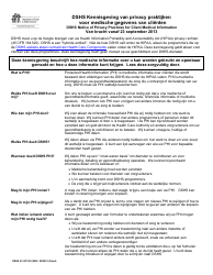 DSHS Form 03-387 Dshs Notice of Privacy Practices for Client Medical Information - Washington (Dutch)