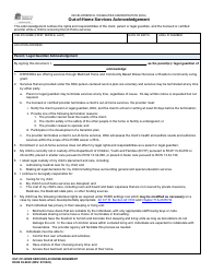 DSHS Form 09-004C Out-Of-Home Services Acknowledgement - Washington