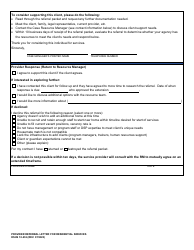DSHS Form 10-232 Provider Referral Letter for Residential Services - Washington, Page 2