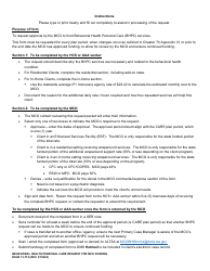 DSHS Form 13-712 Behavioral Health Personal Care (Bhpc) Request for Mco Funding - Washington, Page 3
