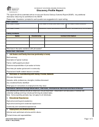 Document preview: DSHS Form 11-180 Discovery Profile Report - Washington