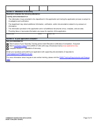 DSHS Form 15-550 Community Instructor Application - Washington, Page 5
