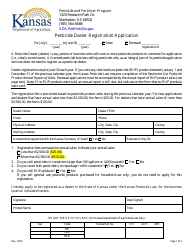 Document preview: Pesticide Dealer Registration Application - Kansas