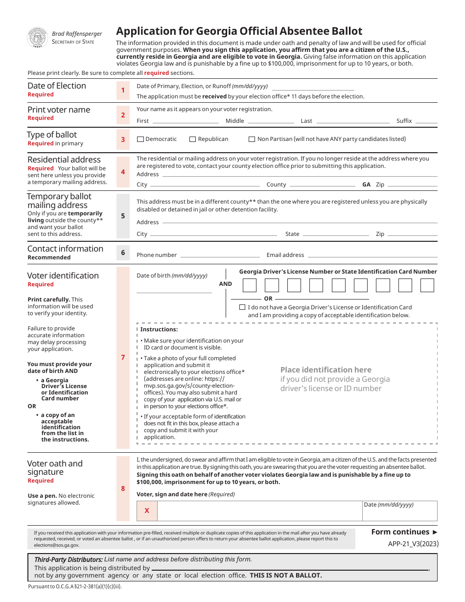 Form APP21 Download Fillable PDF or Fill Online Application for