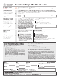 Form APP-21 Application for Georgia Official Absentee Ballot - Georgia (United States), Page 2