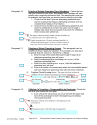 Instructions for Form DC6:5.37 Parenting Plan Parent-Created (Joint Legal and Joint Physical Custody) - Nebraska, Page 8