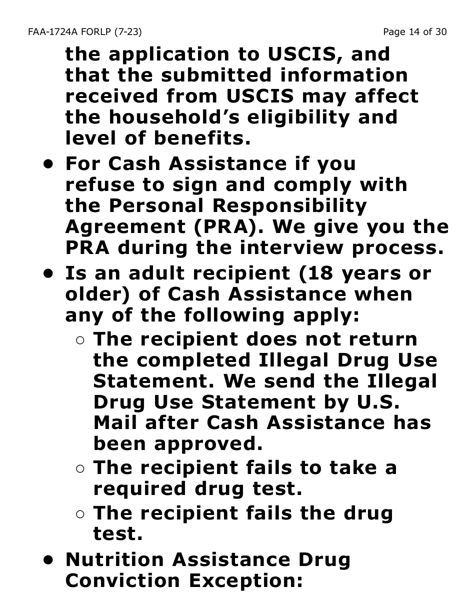 Form FAA-1724A-LP Application Signature Pages - Large Print - Arizona, Page 14
