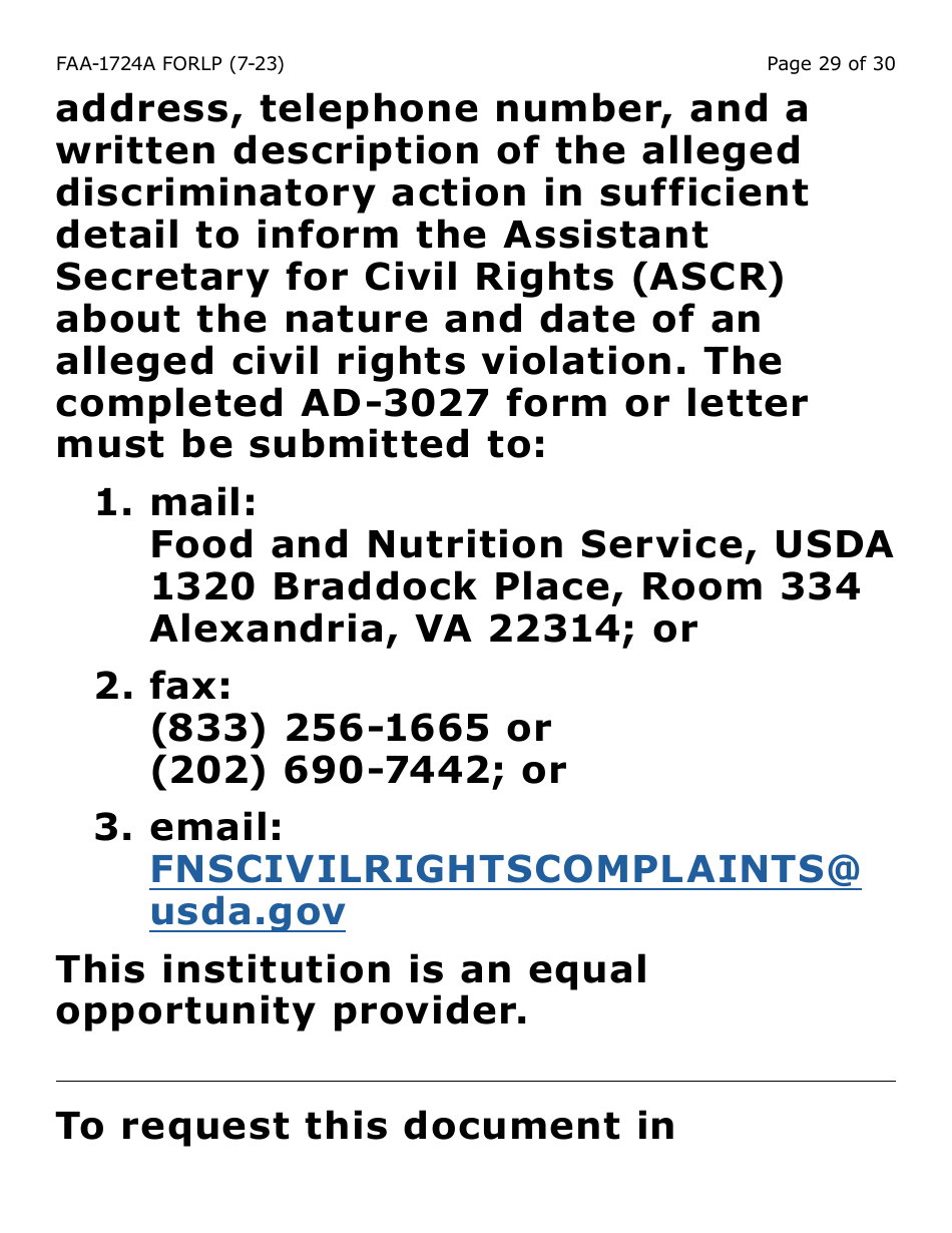 Form FAA-1724A-LP Application Signature Pages - Large Print - Arizona, Page 29