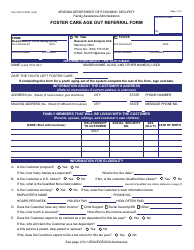 Form FAA-1097A Foster Care Age out Referral Form - Arizona