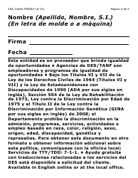 Formulario FAA-1440A-SLP Solicitud De Extension Del Limite De Beneficios De Asistencia En Efectivo - Arizona (Spanish), Page 5