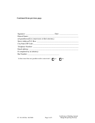 Form CC16:2.48 Certificate of Mailing Supplemental Annual Budget Reporting Form(S) - Nebraska, Page 2