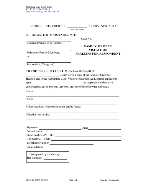 Form CC15:21  Printable Pdf