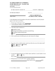 Form CC16:2.37M Packet Me - Guardianship for a Minor With No Control Over the Estate of the Minor Ward Annual Report - Nebraska, Page 3