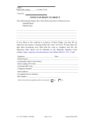 Form CC16:2.37M Packet Me - Guardianship for a Minor With No Control Over the Estate of the Minor Ward Annual Report - Nebraska, Page 5