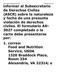 Formulario FAA-1847A-SXLP Solicitud De Reemplazo Por Robo De Beneficios Electronicos (Letra Extra Grande) - Arizona (Spanish), Page 21