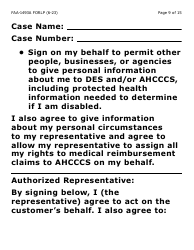 Formulario FAA-1493A-LP Authorized Representative Request - Large Print - Arizona (Spanish), Page 9