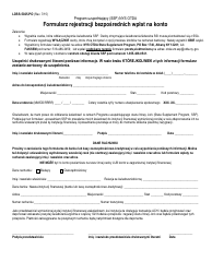 Document preview: Form LDSS-5025-PO Direct Deposit Enrollment Form - New York (Polish)