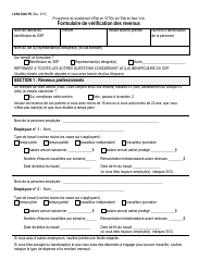 Document preview: Form LDSS-5040-FR Income Verification Form - New York (French)