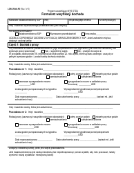 Document preview: Form LDSS-5040-PO Income Verification Form - New York (Polish)